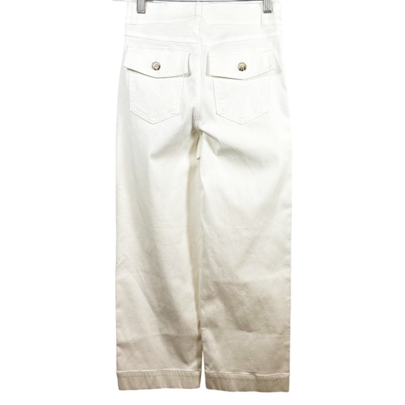 Spanx women’s Stretch Twill Wide Leg Pants size S cropped white - Picture 3 of 10
